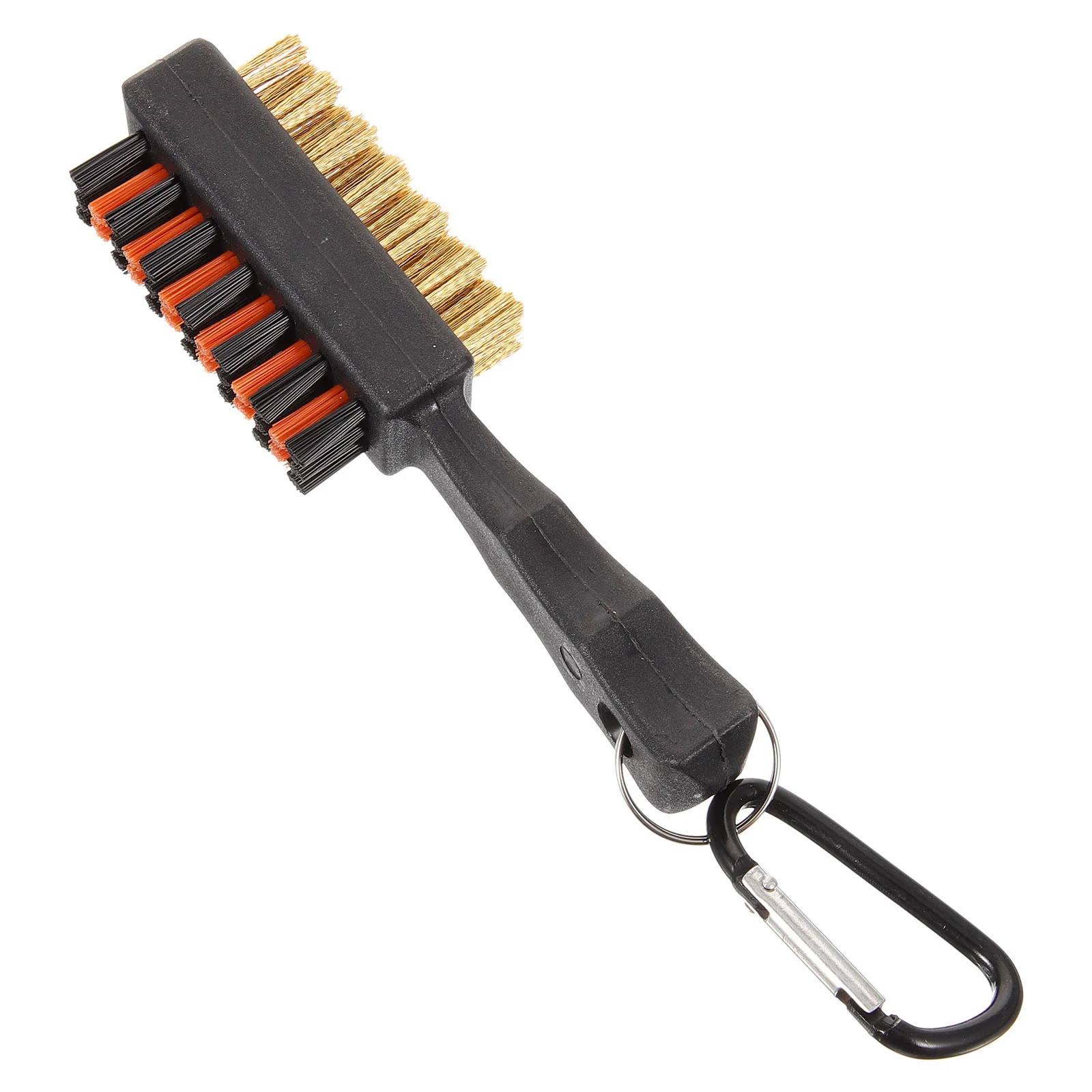 Golf Club Cleaning Brush Short Double-sided with Carabiner Tool Accessories Cleaner Washing Climbing Hook Light