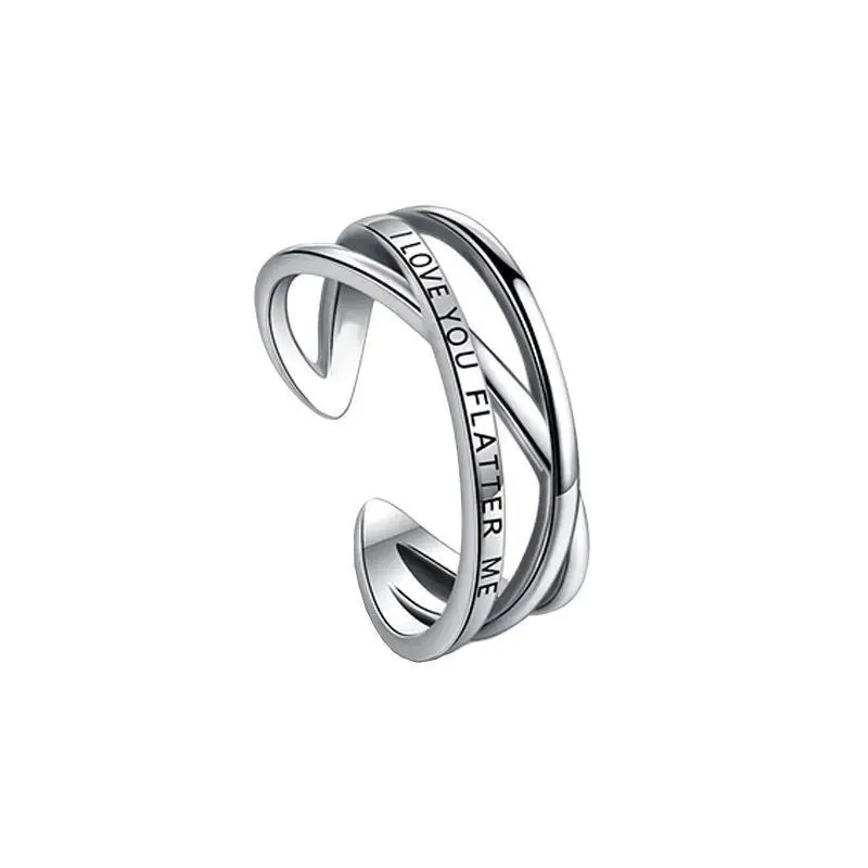 925 Sterling Silver Jewelry Vintage Cross Letters Finger Rings for Women Wedding Party Jewelery for Girl Friends Gift