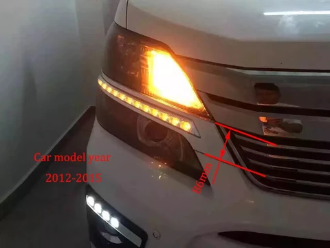 1 комплект для Toyota Vellfire 2008 2009 2010 2011 2012 2013 2014 2015 светодиодные DRL дневные ходовые огни дневного света указатель поворота