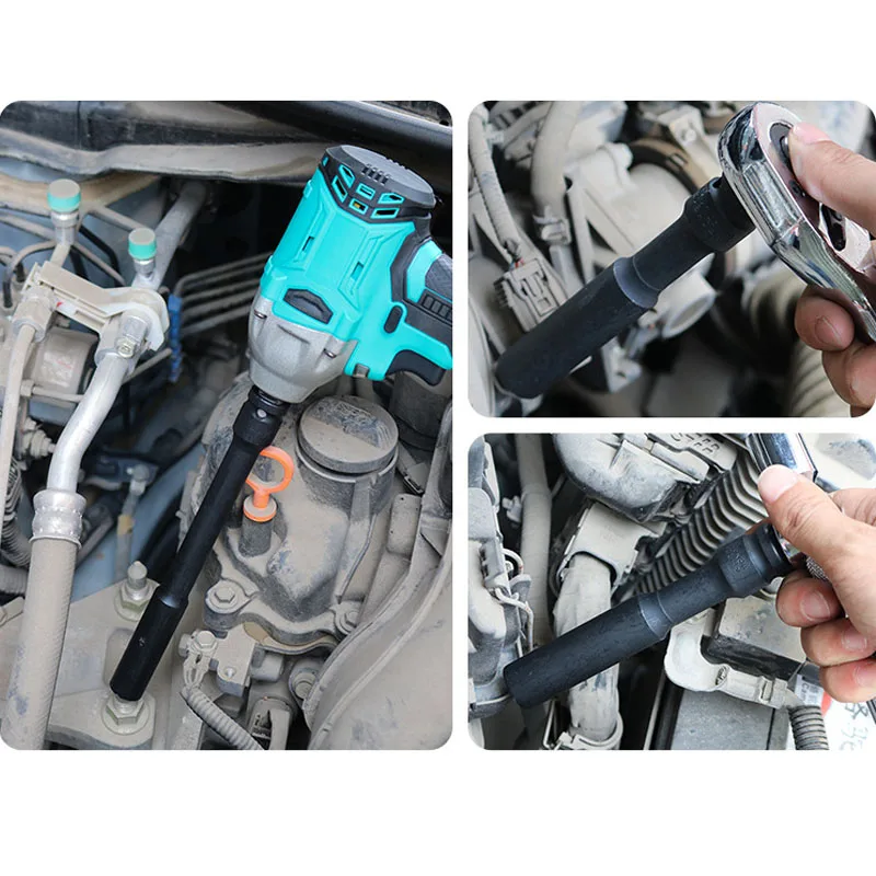 Imagem -02 - Chave Métrica de Soquete Raso Profundo Drive Impact Cabeça de Soquete Hexagonal Adaptador Universal Conversor Spanner 128 mm Comprimento