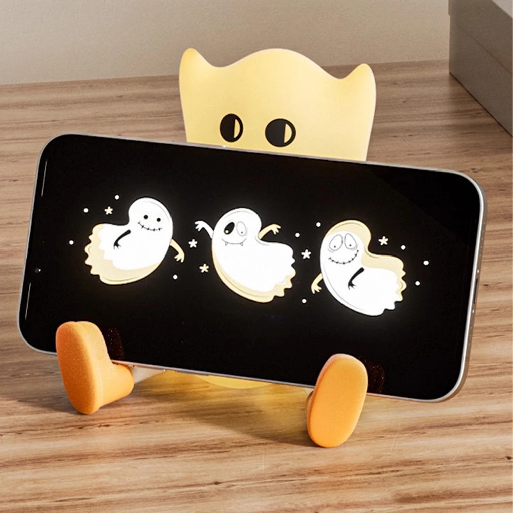 Ricaricabile Halloween Led Night Light Camera da letto Comodino per bambini Zucca Regalo in silicone Lampada per bambini Baby Child Nursery Cartoon