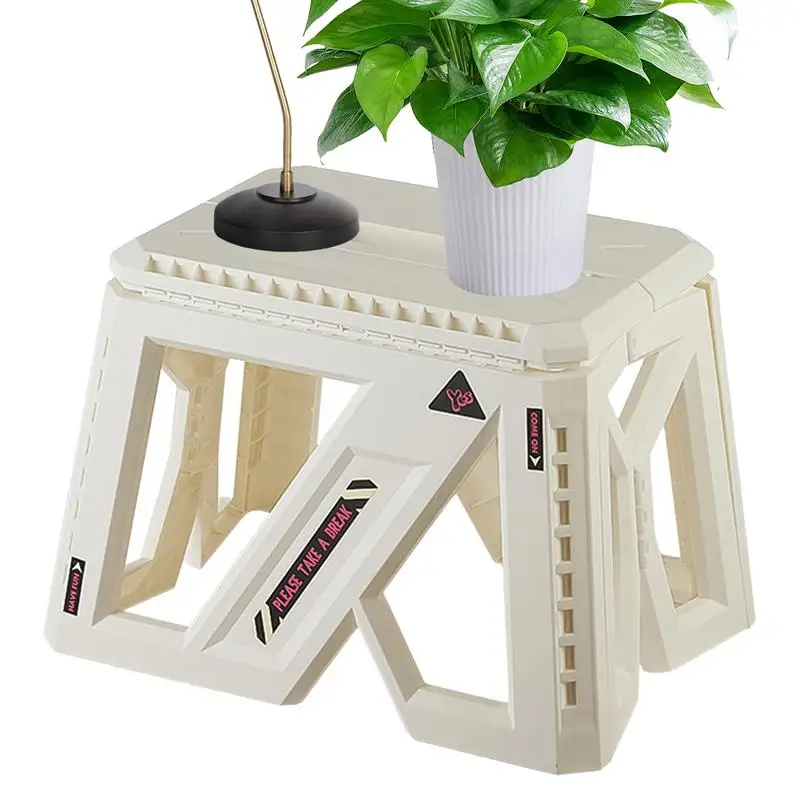 

Lightweight Folding Step Stool Multi Purpose Handheld Thickened Footstool Non-Slip Plastic Small Benches Display Stand