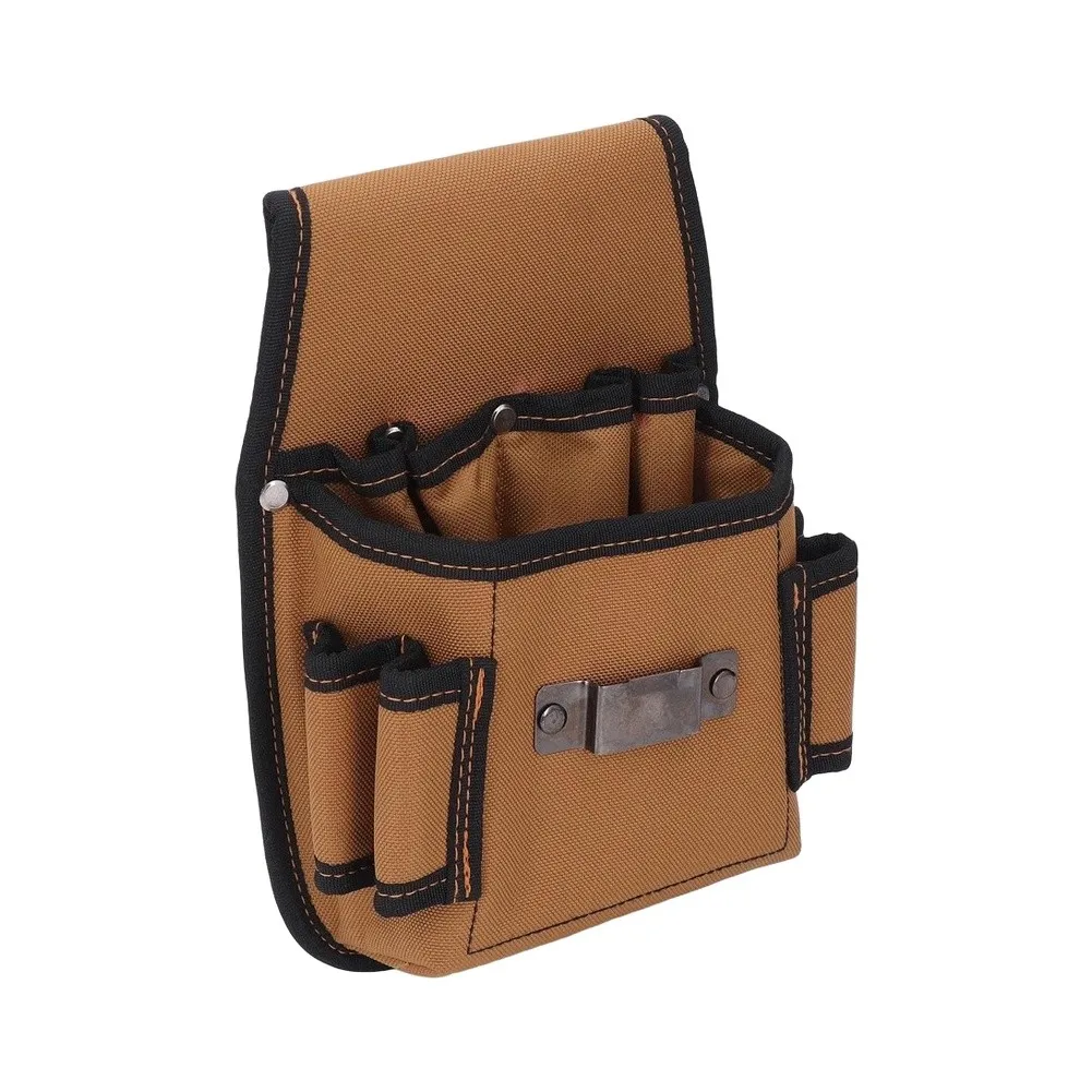 Work-Ready Tool Pouch with For Heavy-Duty Stitching Tool Ring Support and 2.5 Inch Steel Clip for Reliable Belt Fit