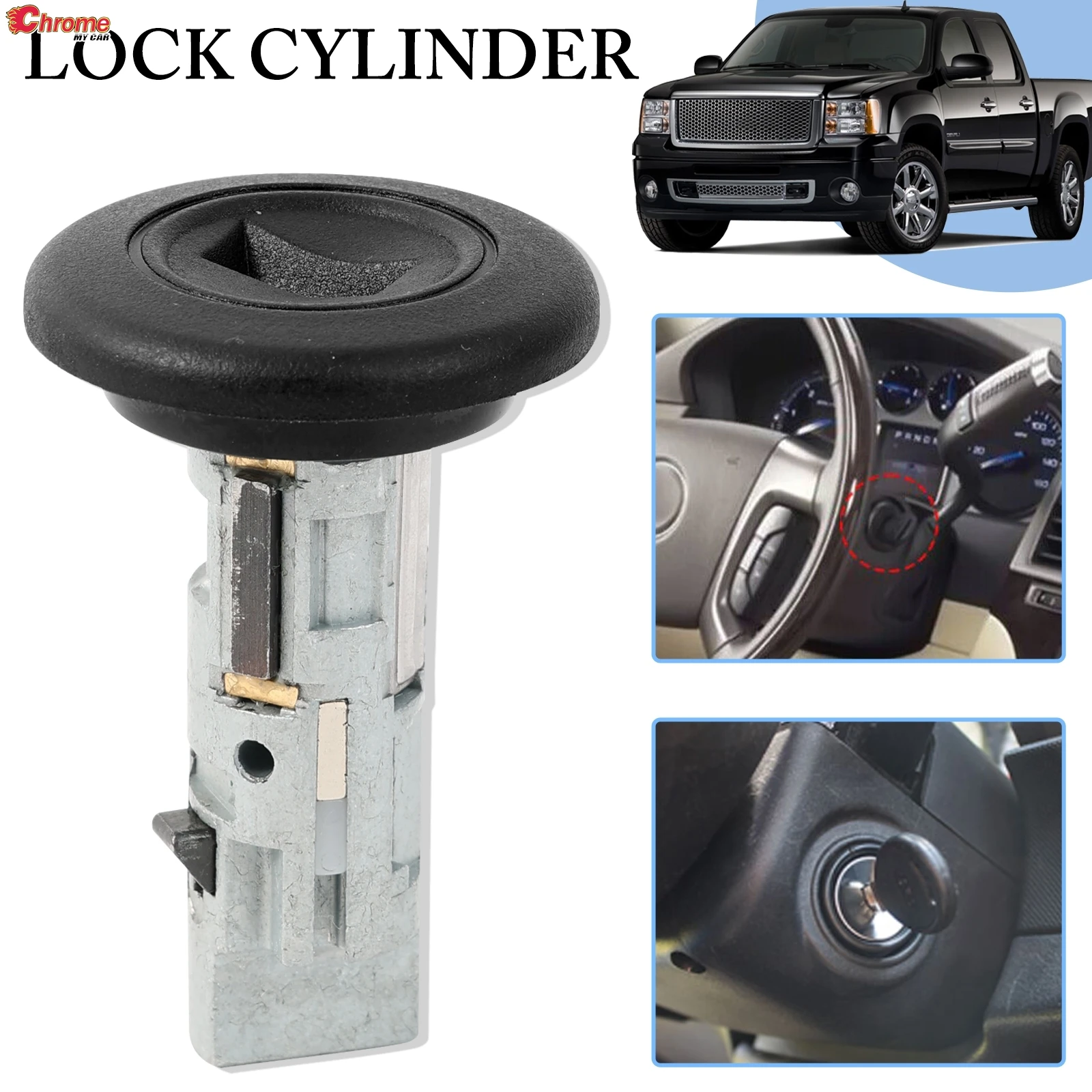 Ignition Lock Cylinder For GMC Chevy Silverado Avalanche S10 Suburban Cadillac DeVille Escalade Buick Rendezvous 02-07 5298923