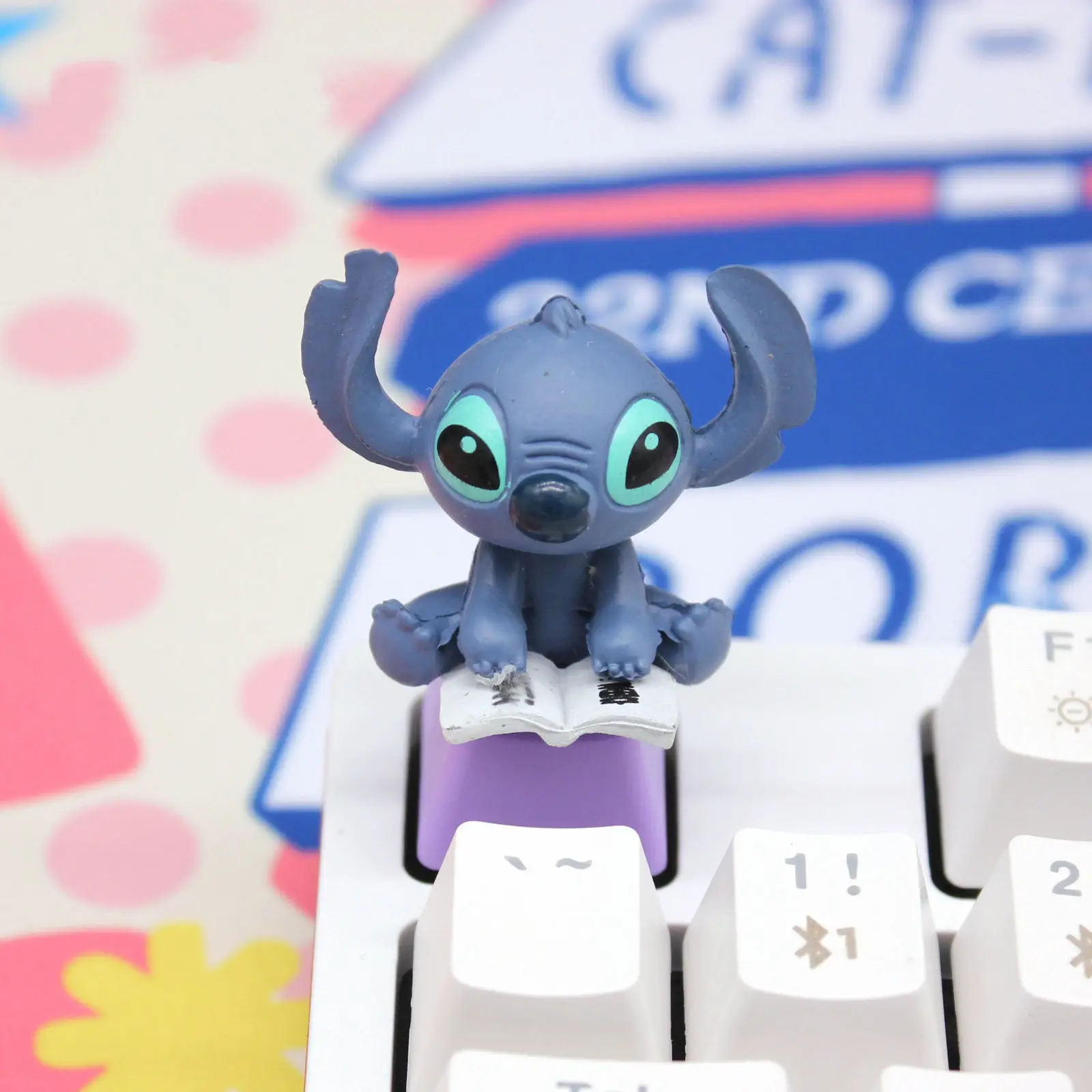 Anime Keyboard Cap Replacement Creative Cartoon Keycap Set Stitch Anime Peripherals Cross Shaft Mechanical Keyboard Hat Gifts