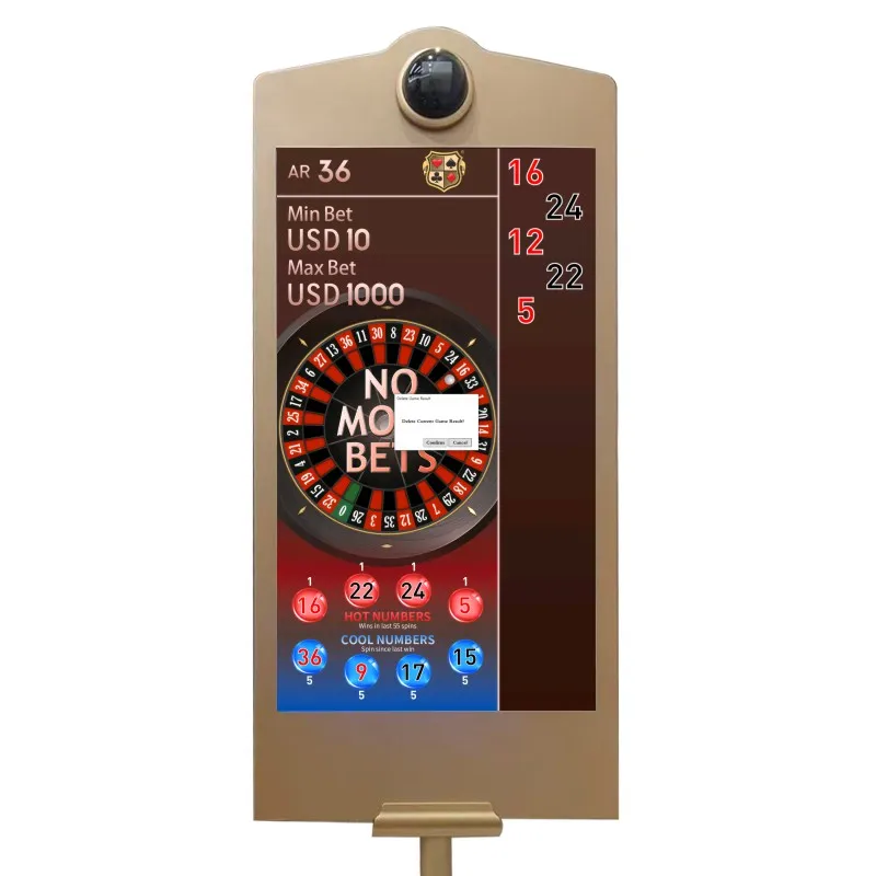 Roulette V3 European Style Roulette 0 AI Automatic Recognition Casino Game Computer Software System with Computer Host Monitor