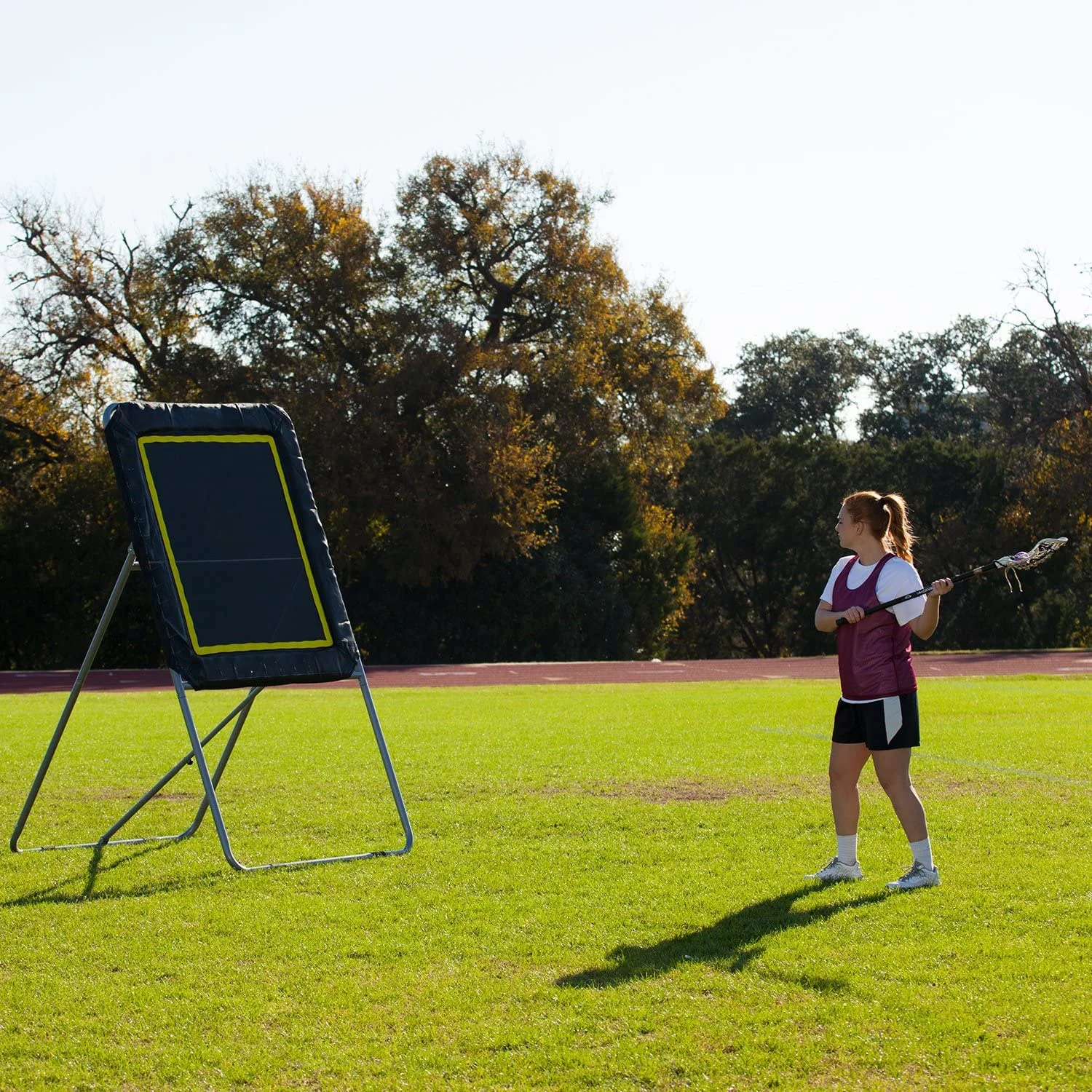 4x3 Heavy Duty Bounce Back Practice Throwback Lacrosse Rebounder with Adjustable Height