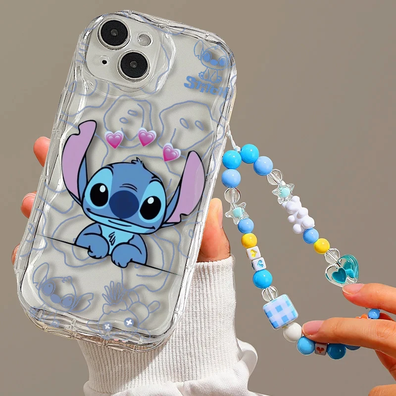 Bracelet Case For OPPO A52 A53S A55 A94 A95 A54S A93 A74 A96 A58 A98 A78 A57 A77 2022 A76 A95 A38 4G 5G wave pattern Cover