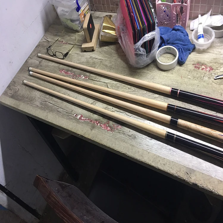 صنع بالكامل باليد بالجملة العظة اليدوية البلياردو بركة العصي السنوكر جديلة