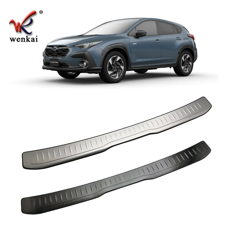 Car stickers For Subaru Crosstrek/Impreza 2023 2024 Rear Trunk Bumper Protector Rear Scuff Plate Rear Door Sill Car Accessories