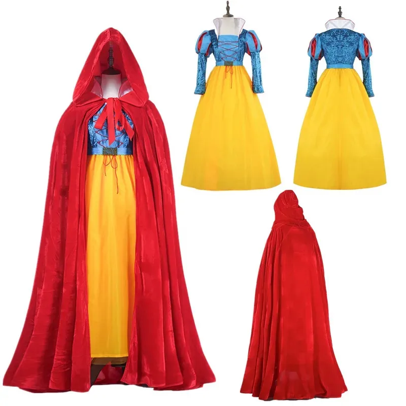 

XT8Princess Dress Cloak Female Cosplay Costume Outfits Halloween Fancy Carnival Party Suit WomenXT6@!