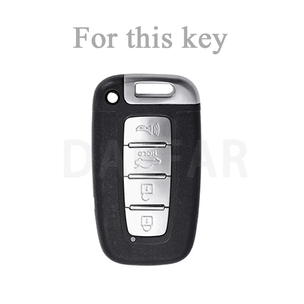 Per Kia Hyundai EQUUS Optima K5 Forte Opirus Rohens Ix35 SOUL SORENTO MOHAVE Borrego 4 pulsanti TPU Car Key Case Cover Shell Fob