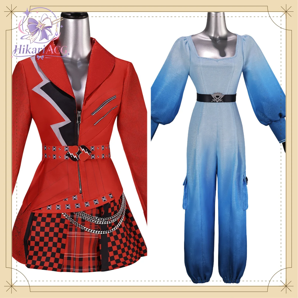 Anime Chloe Charming Costume Descendants Jacket Red Cosplay Women Mini Skirt Leggings Halloween Belt Outfit Carnival Disguise
