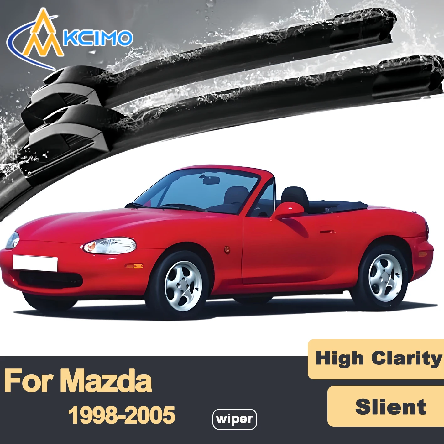 

Premium Rubber Durable Silent Windshield Wiper Blades 2pcs for Mazda MX-5 NB 1998-2005 Front Wiper Blades Set