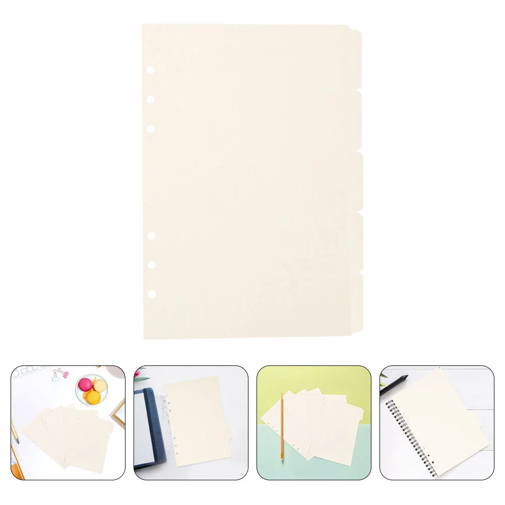 20 Pcs Index Separator Page Notepad Tabs Binder Notebook Divider Paper Classified Labels