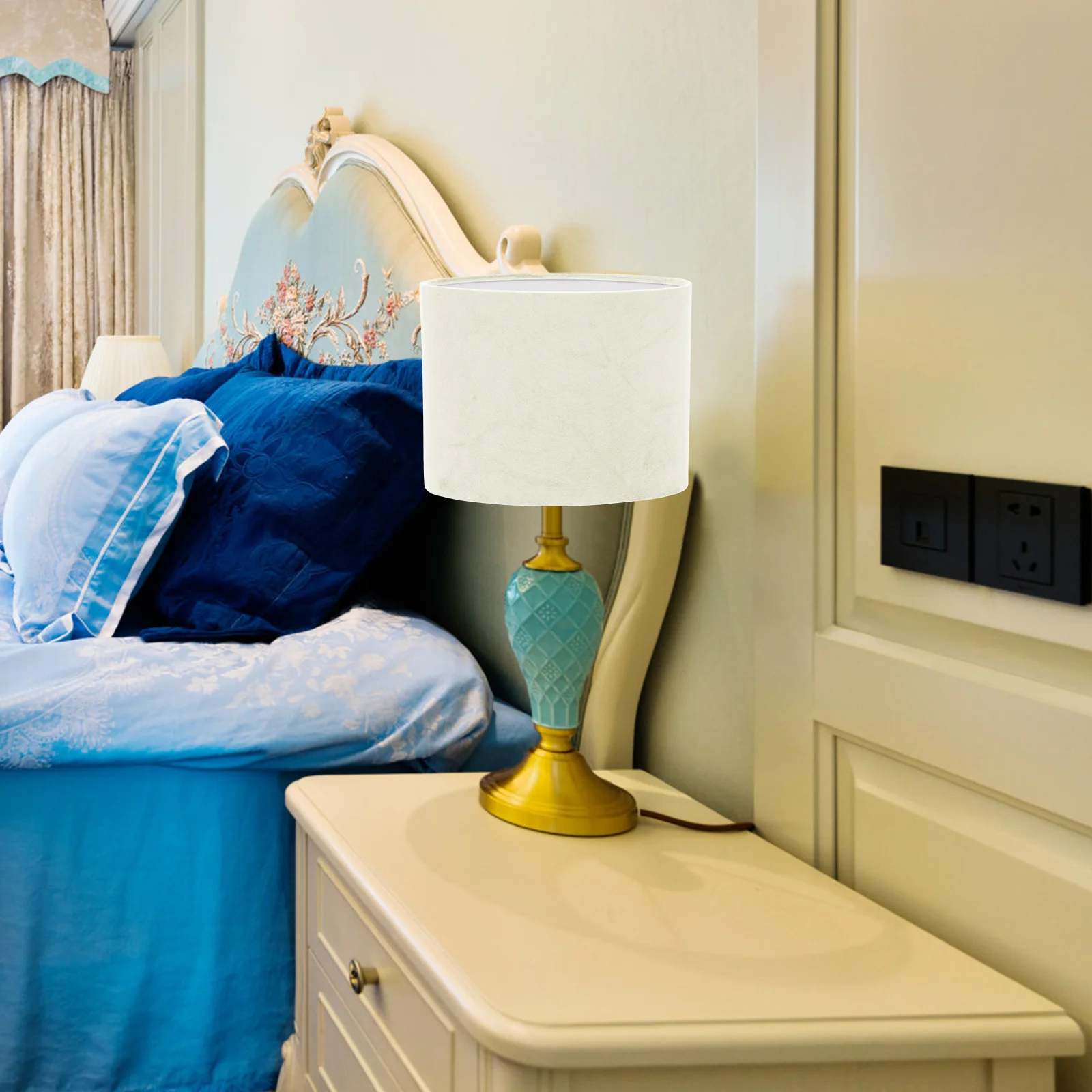 

1Pcs Decorative Cloth Lamp Cover Accessory Creative Oval Shape Warm Mood Lighting Lampshade Cloth Lampshade Oval Light Cover