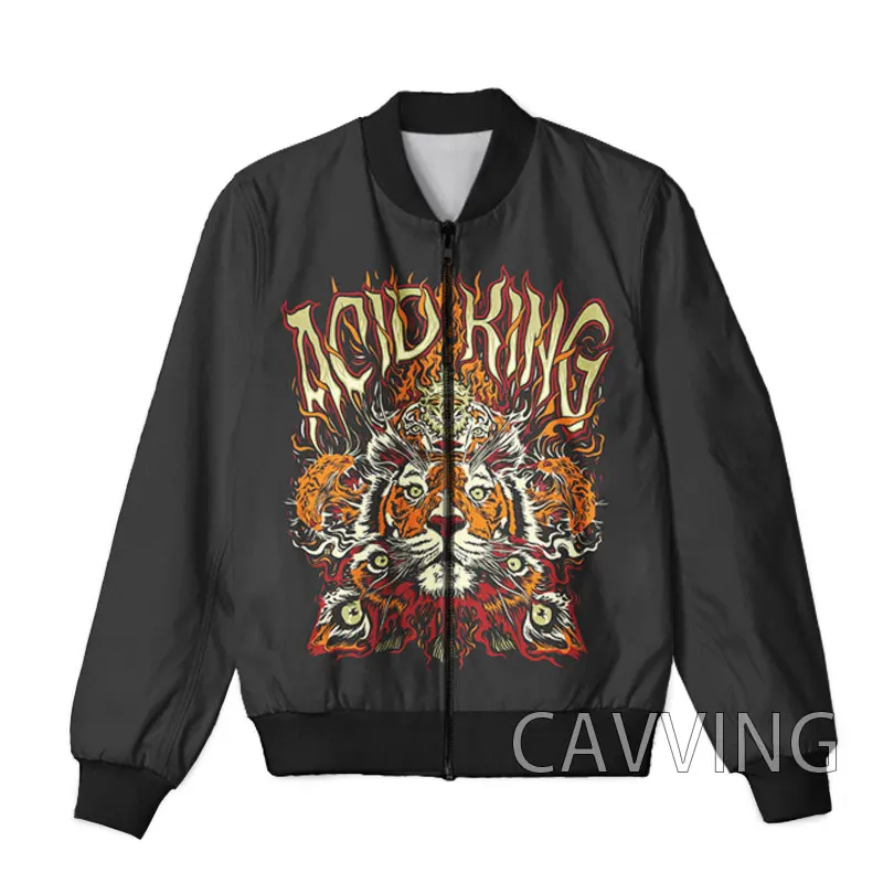 

CAVVING 3D Printed Acid King Rock Zipper Bomber Jackets Men Overcoat Mens Coat Zip Up Jackets for Women/Men