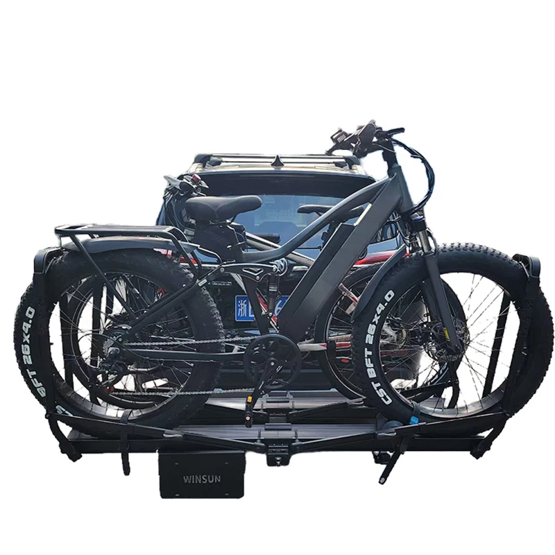 ODM/OEM E-Bike Accessories Outdoor Travel Bicycle Car Rack Hitch Bicycle Holder Bicycle Rear Carrier for SUV