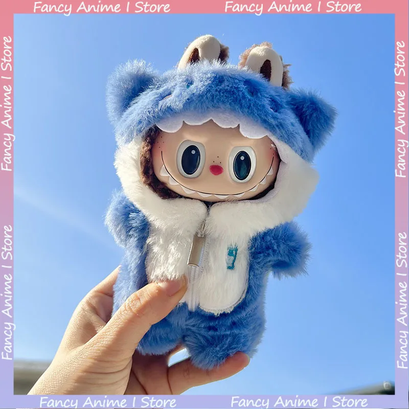 

Kawaii Shark Onesie для куклы Labubu, одежда, аксессуары для Кореи, Kpop Exo Labubu, одежда, подарок «сделай сам» для V1 V2 V3 Labubu