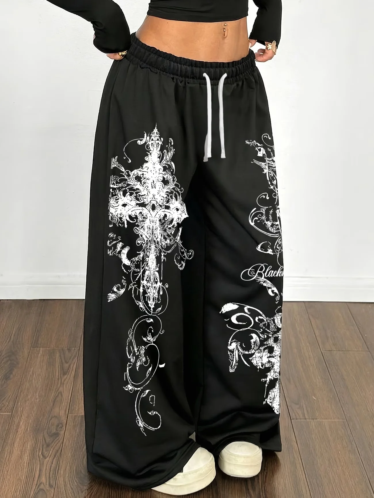 2026 Trendige Y2K Gothic-Hosen mit Dornen-Print für Männer und Frauen, Retro-Rock-Straight-Hosen, Modische Streetwear-Freizeithosen – Detail 13