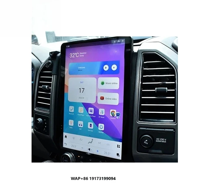 Radio Mobil 14.4 Inci untuk-Ford F150 2015-2022 Android Layar Sentuh Vertikal Multimedia GPS Navigasi Radio Mobil Stereo