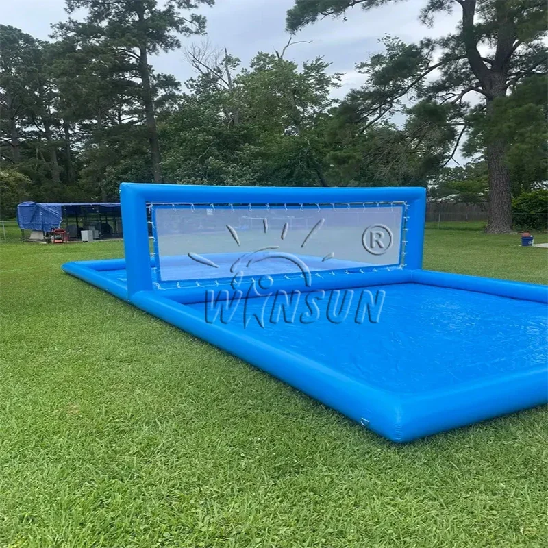 WINSUN Portable Inflatable Tennis Court Outdoor Inflatable Water Volleyball Court Pool Large Pool Inflatable Volleyball Field