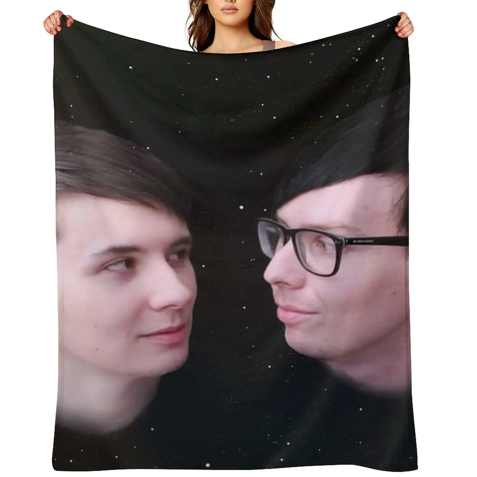 

Dan And Phil - Galaxy Throw Blanket Extra Large Throw Beach Decorative Sofa Luxury Brand Blankets