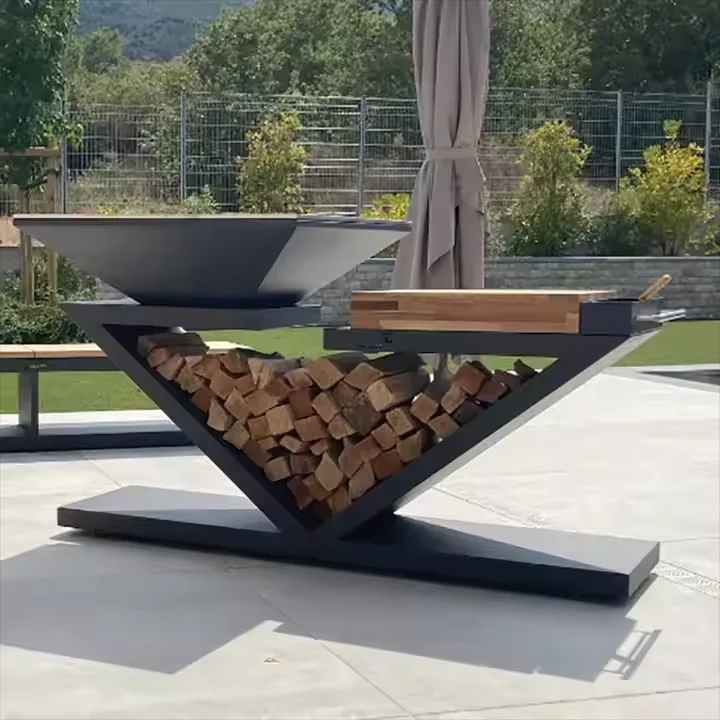 Customizable Modern Black Steel Bbq Grill for Sale Large Barbecue Grill with BBQ Accessories for Outdoor Cooking