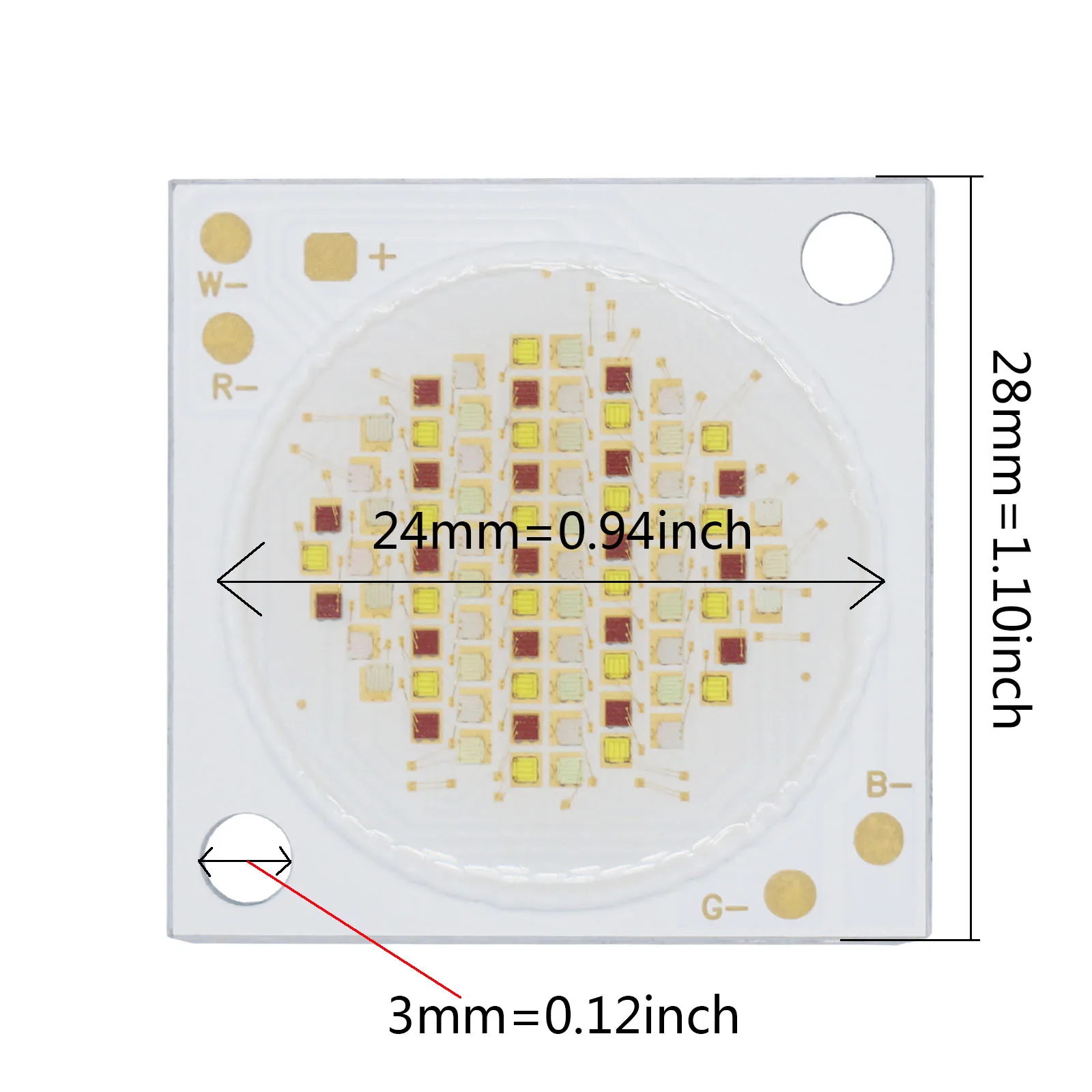 High Power LED COB Chip 80W Four-color RGBW Stage Light Source 28mm Light Beads Diodes for Lighting Video Spotlights Downlights