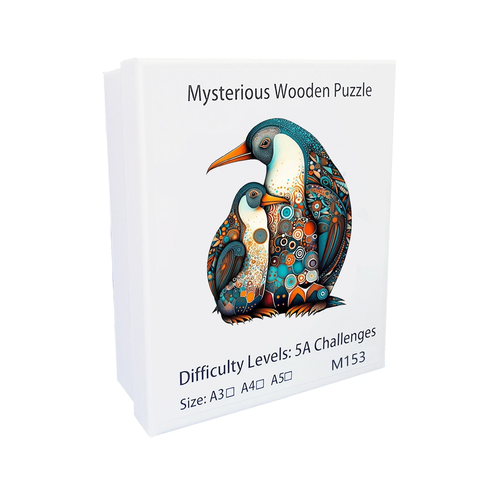 Cute Penguin Pattern Wooden Puzzle, Irregular Animal Shapes, Relaxing Toys, Holiday Birthday Gift