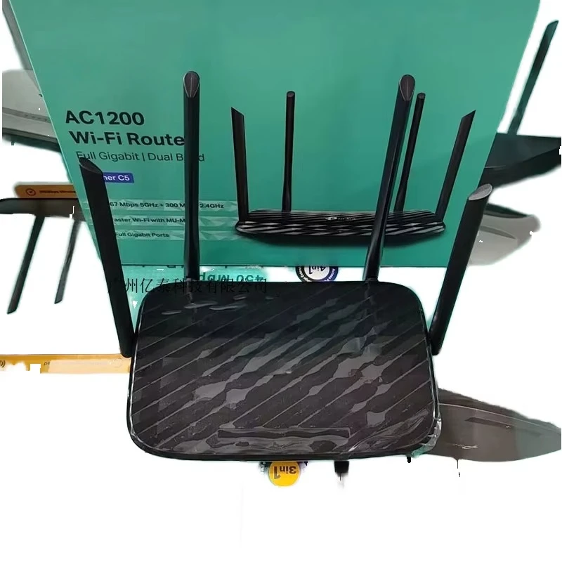 TP-LINK English Version Archer C5 Four-Antenna Dual-Band 2.4G&5G 1200M WiFi Router 100M Ethernet Port 6 Months Warranty