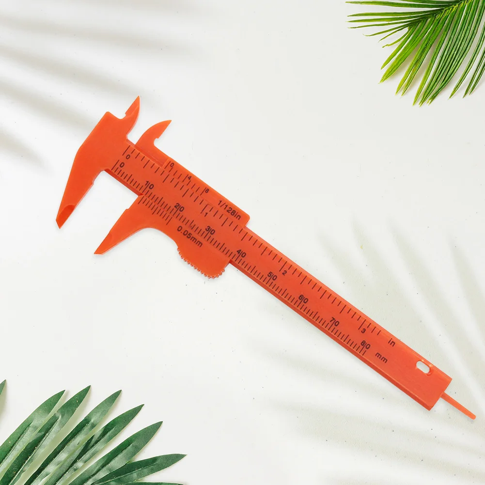 Mini 80mm Vernier Caliper Sliding Micrometer Double Scale PlasticRuler Gauge Student Calipers Size Measuring Tools