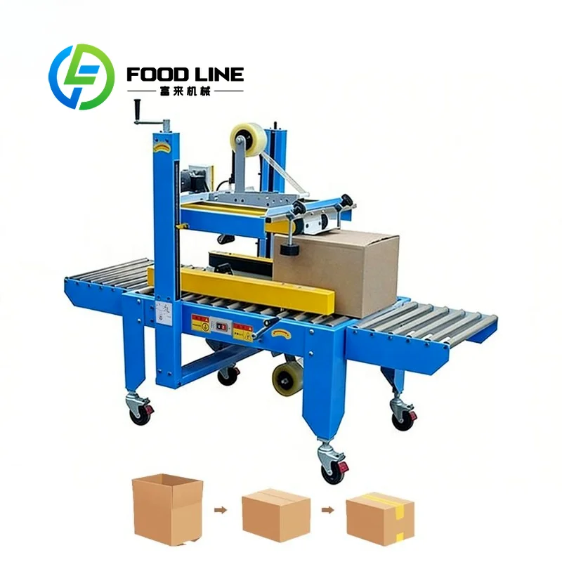 

Top And Bottom Drive Carton Sealing System Knife Guard Design Safe Operation For Packaging Workshop Staff