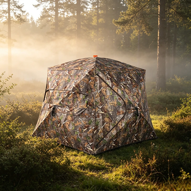 270 Degree Tents Camouflage Windproof Tent Lightweight Durable Shelters Rainproof Portable Camping Tent Suitable for 3-5 People