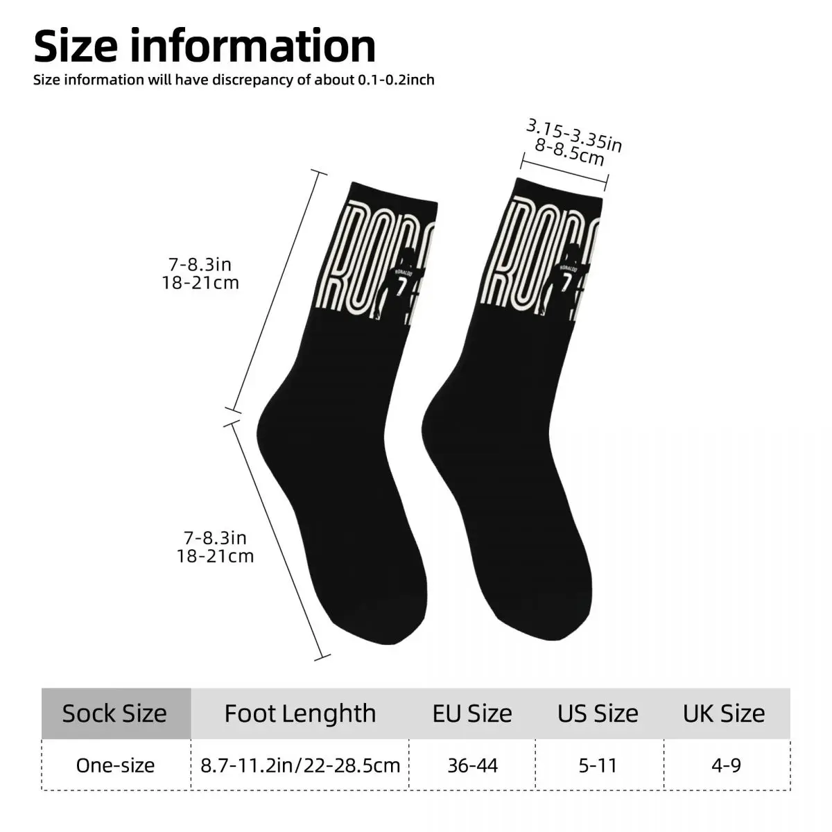 Cristiano Ronaldo CR7 Socks Men Women Funny Happy Socks Novelty Spring Summer Autumn Winter Socks Gift