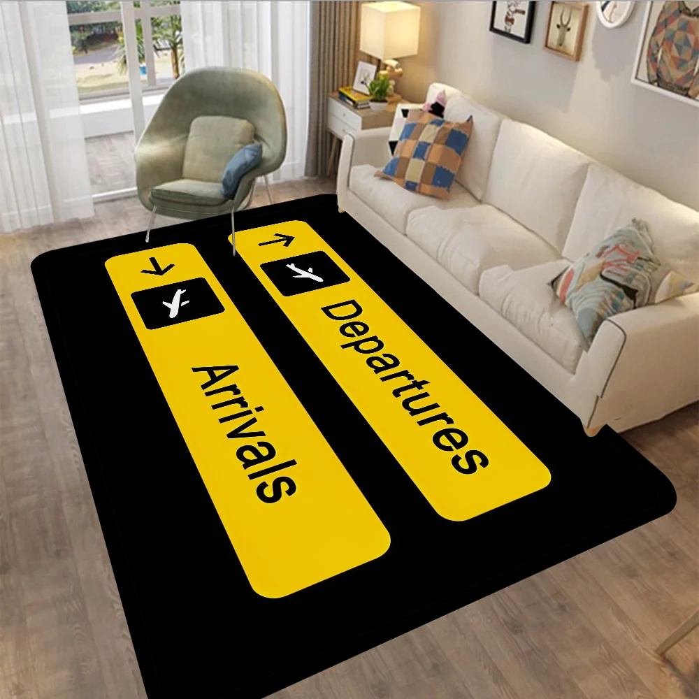 

Aircraft Aviation Departures Arrivals Entrance Door Mat Nordic Style Bedroom Living Room Doormat Home Modern Home Decor