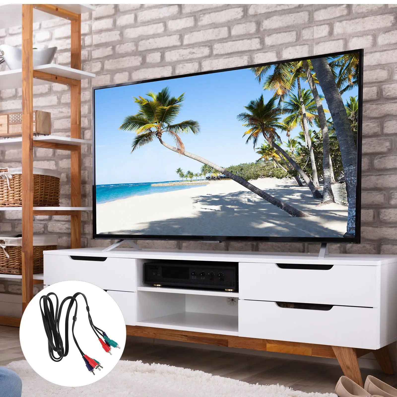 3RCA ชายไปชายสายวิดีโอสําหรับการเชื่อมต่อ DVD ความละเอียดสูง Audio Video Component คอมโพสิตสายลําโพงจํานวนมาก