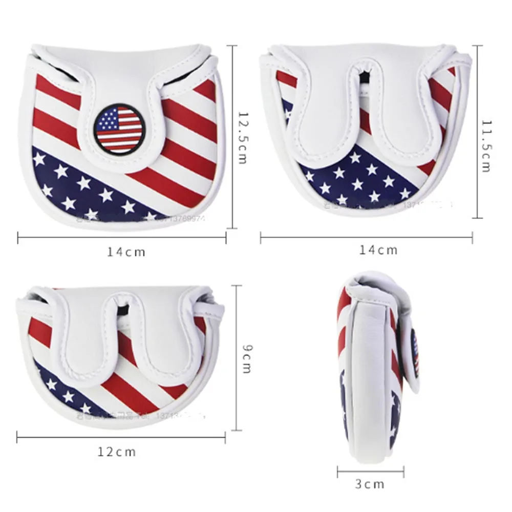 USA Mallet Putter Cover Headcover Magnetic Golf Head Covers Headcovers Club Protective Equipment Fit All Putters Durable