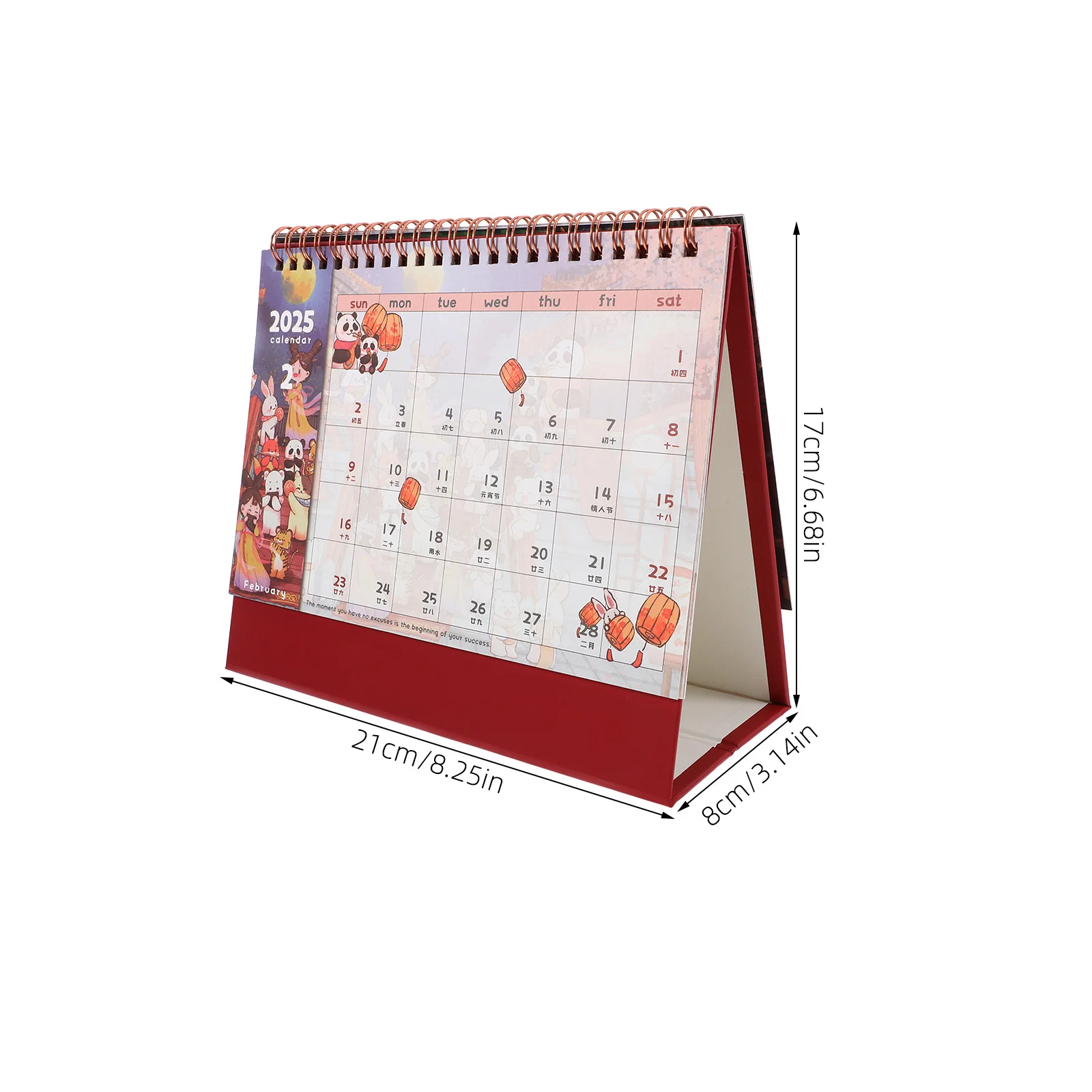 أجندة مكتبية /رزنامة مكتبية 2025 تصميم بسيط وبسيط يقف ورقة قابلة للطي ملاحظة تخطيط الجدول الزمني ديكور المكتب