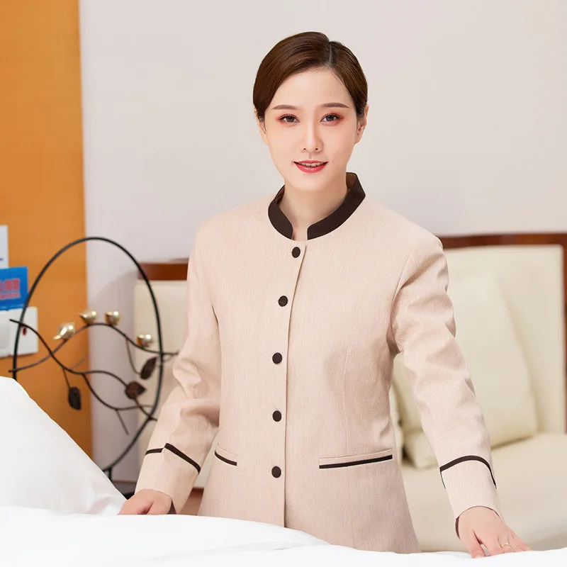 クリーニング衣類長袖コミュニティプロパティクリーナー作業服秋冬ホテルルームアテンダント綿作業服女性用