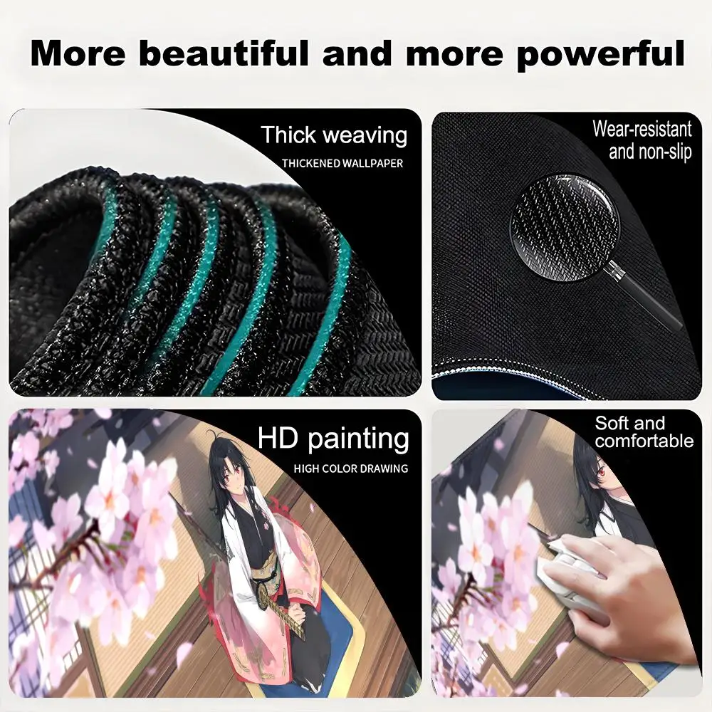 Sakura Girl cartoon Animation Beautiful patternsOffice Computer Desk Mat Table Keyboard Big Mouse Pad Laptop Cushion Nonslip