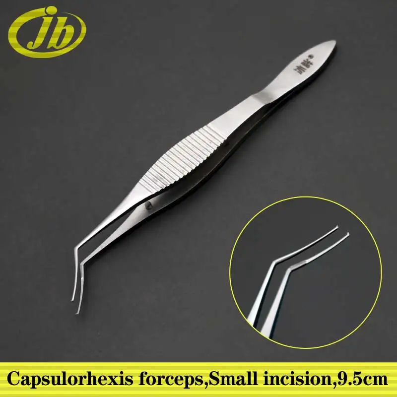 Capsulorhexis forceps arc 9.5cm ophthalmology department microsurgical instrument tissue forceps