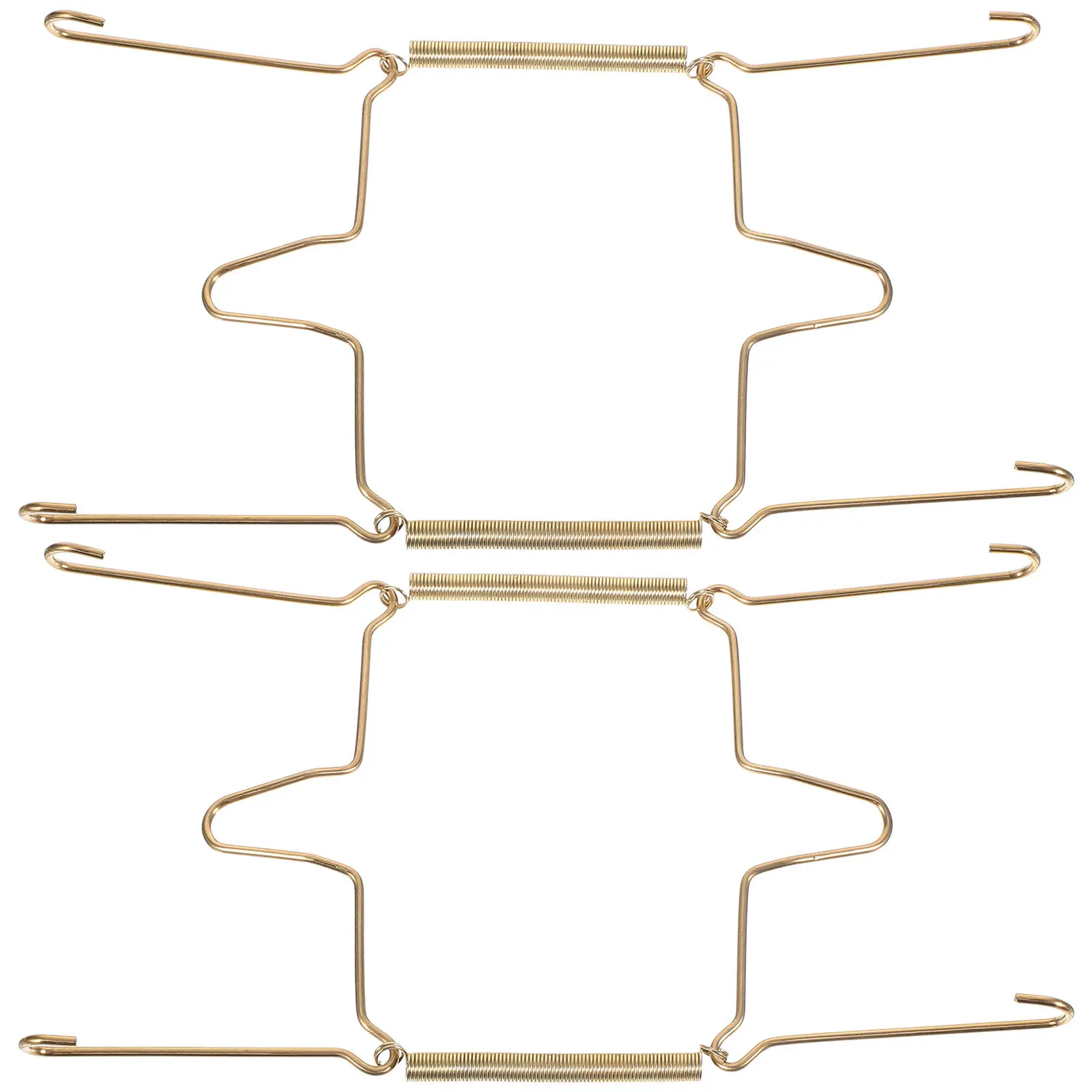 2Pcs U-Shaped Stainless Steel Plate Hangers Invisible Spring Wall Plate Display Hooks Easy Install Heavy Duty Kitchen Dish