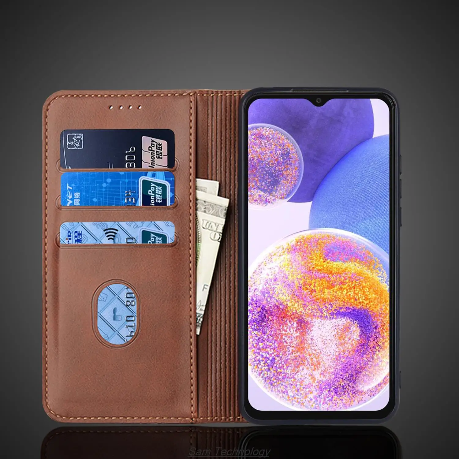 Magnetic attraction Leather Case for Samsung Galaxy A23 5G Holster Flip Cover Case Wallet Phone Bags Fundas Coque