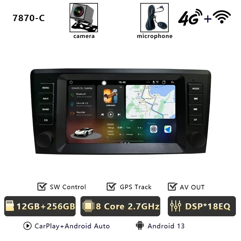 CHSTEK Autoradio 8 "Voor Volvo XC90 S60 XC70 S40 V40 V70 2000-2004 Multimedia Carplay Bluetooth WIFI 4G GPS OEM Stereo Android 13