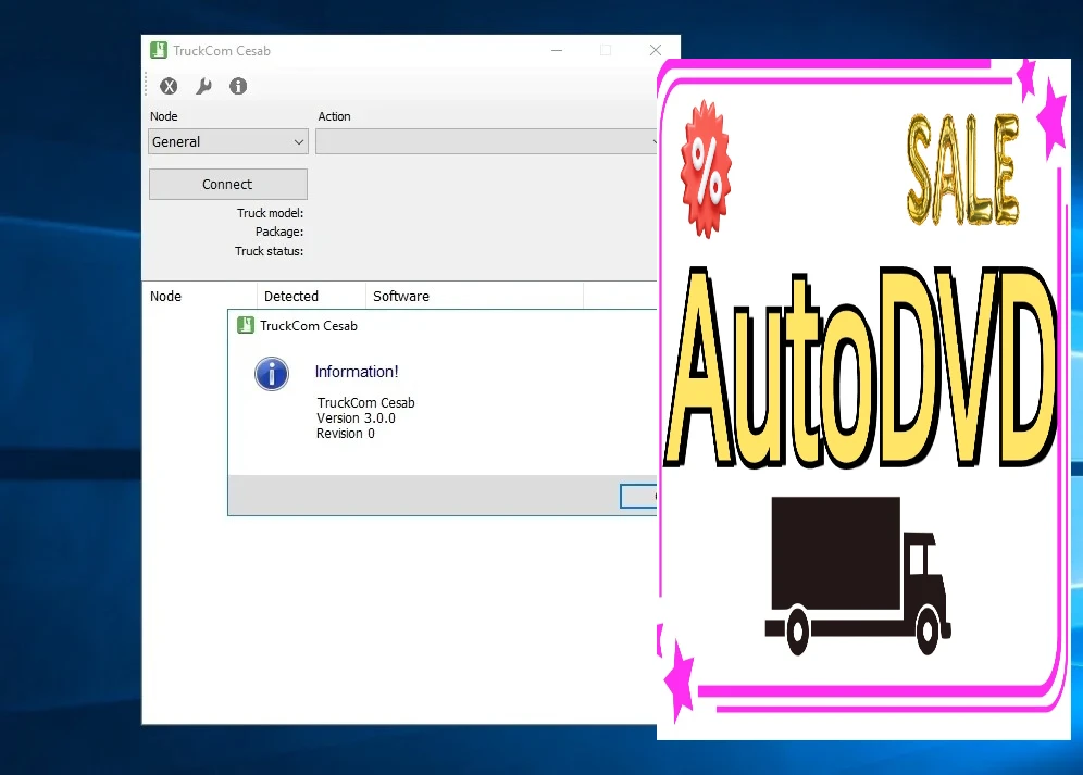 

AutoDVD TruckCom Cesab 3.4.1 Диагностическое программное обеспечение + пакет базы передачи данных Crack+