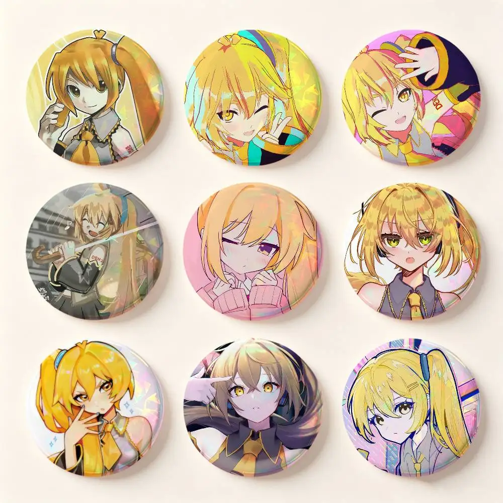 Creative Virtual Singer Akita Neru Badges Button Round Creative Pin Brooch Badge Bag Decor Accessories Fans Friends Gifts