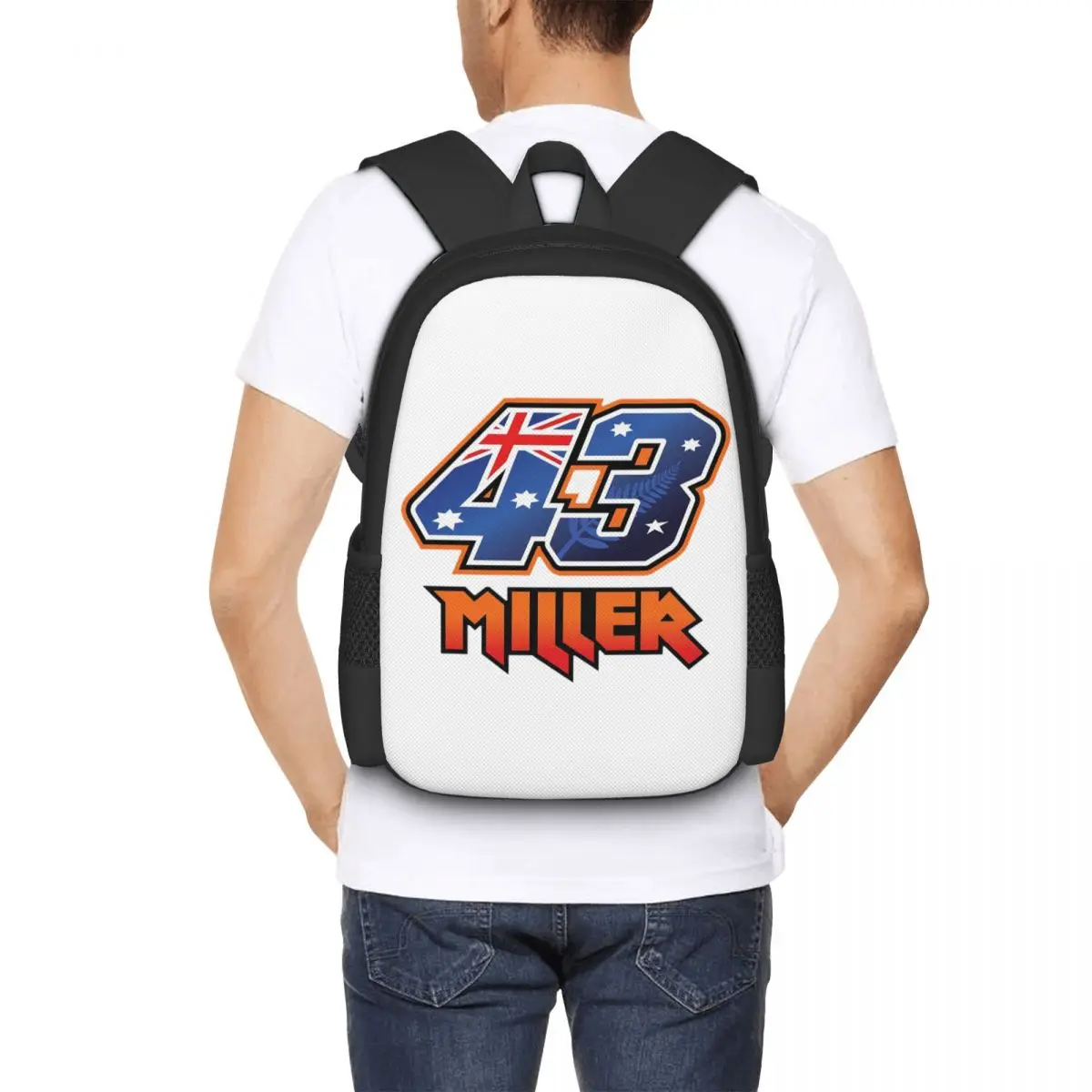 Jack Miller Number 43 Backpack Hot Sale Daypack Large Capacity Kids BookBag School Bag Shoulder Bags for Men Women