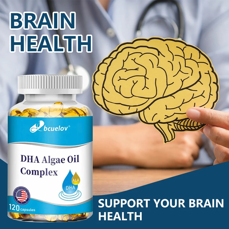 DHA Natural Supplements - Enhances Memory, Concentration and Cognition, Promotes Brain and Eye Health, Protect Brain Nerves