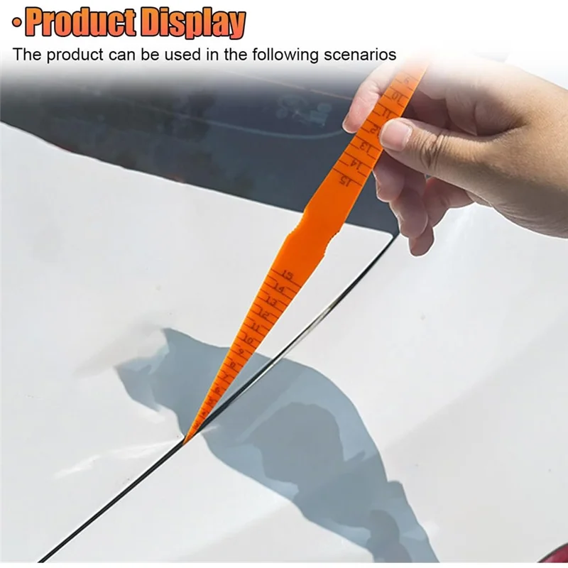 مقياس محاذاة فجوات لوحة باب السيارة من KYCOR، مسطرة ثعبان بلاستيكية لأداة تحديد موضع قياس جسم السيارة (قطعتان) #6